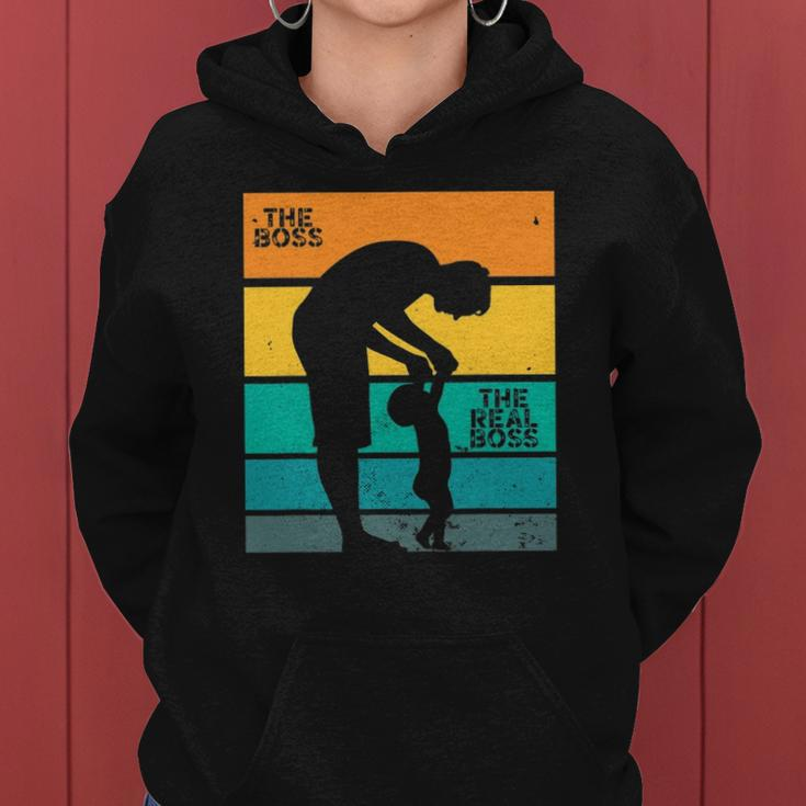 The Boss The Real Boss – Father Son Daughter Matching Dad Women Hoodie