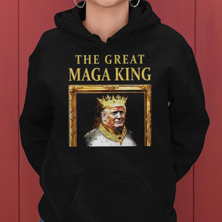 The Great Maga King Trump Portrait Ultra Maga King Women Hoodie