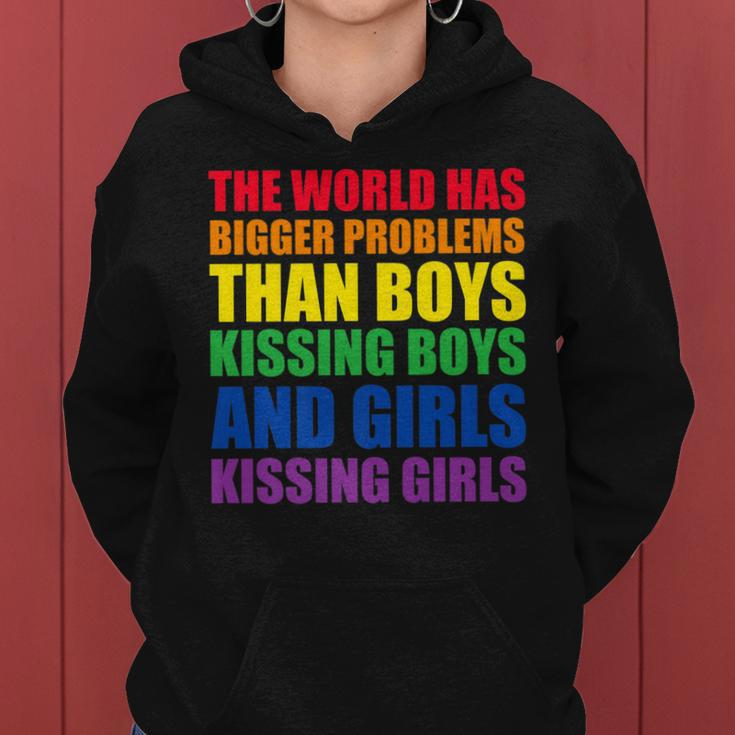 The World Has Bigger Problems Lgbt-Q Pride Gay Proud Ally Women Hoodie