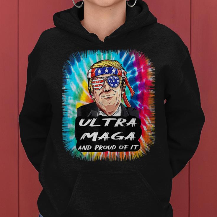 Ultra Maga Trump America Fun Tie Dye Women Hoodie