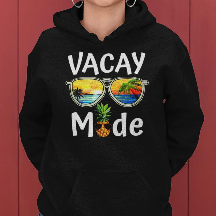 Vacay Mode Family Vacation Summer Sunglasses Beach Pineapple Women Hoodie