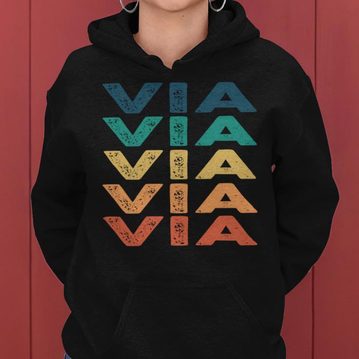 Via Name Shirt Via Family Name Women Hoodie