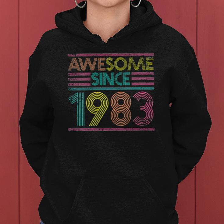 Womens Awesome Since 1983 39Th Birthday Gifts 39 Years Old Women Hoodie