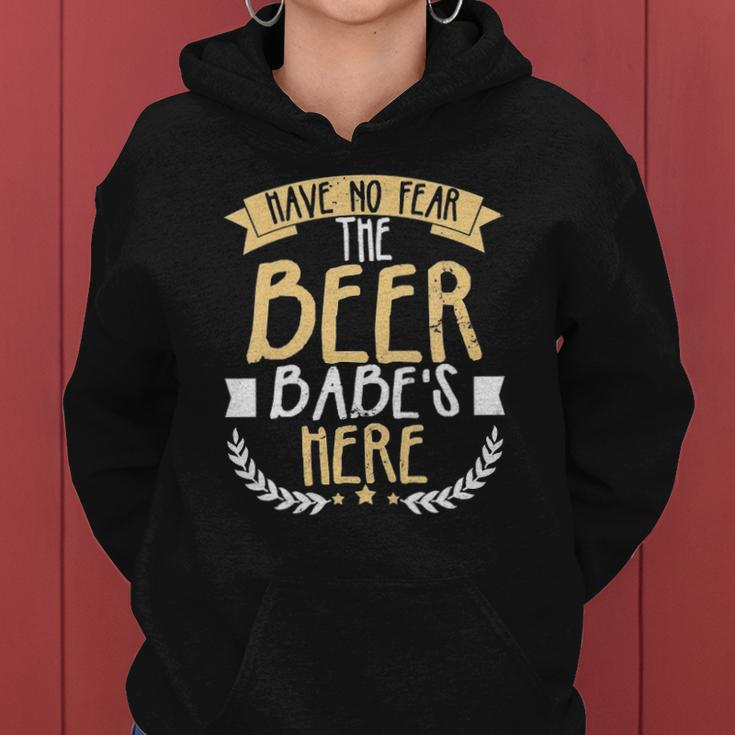 Womens Beer Babe Design Have No Fear Beer Babe Is Here Gift Women Hoodie