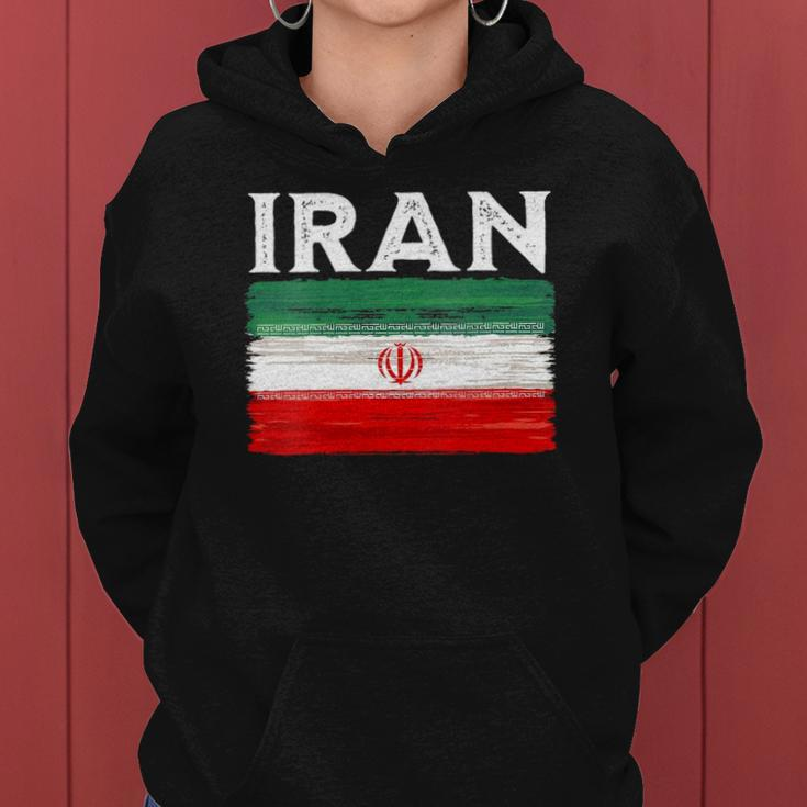 Womens Iran Flag Vintage Iran Flag Women Hoodie