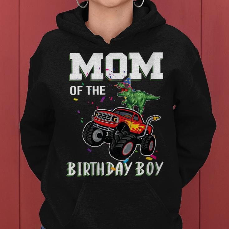 Womens Mom Of The Birthday Boy Your Funny Monster Truck Birthday Women Hoodie