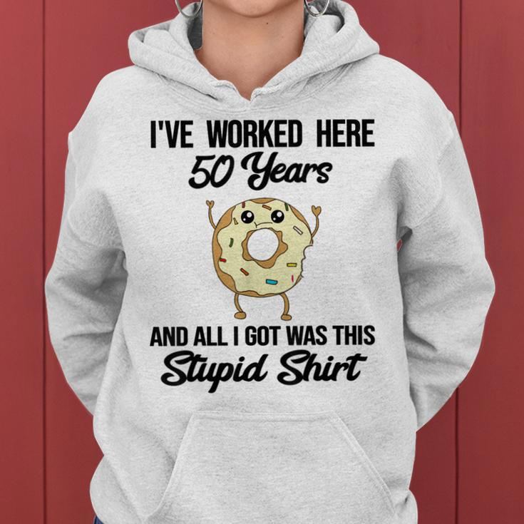 50 Year Co-Worker Fifty Years Of Service Work Anniversary Women Hoodie