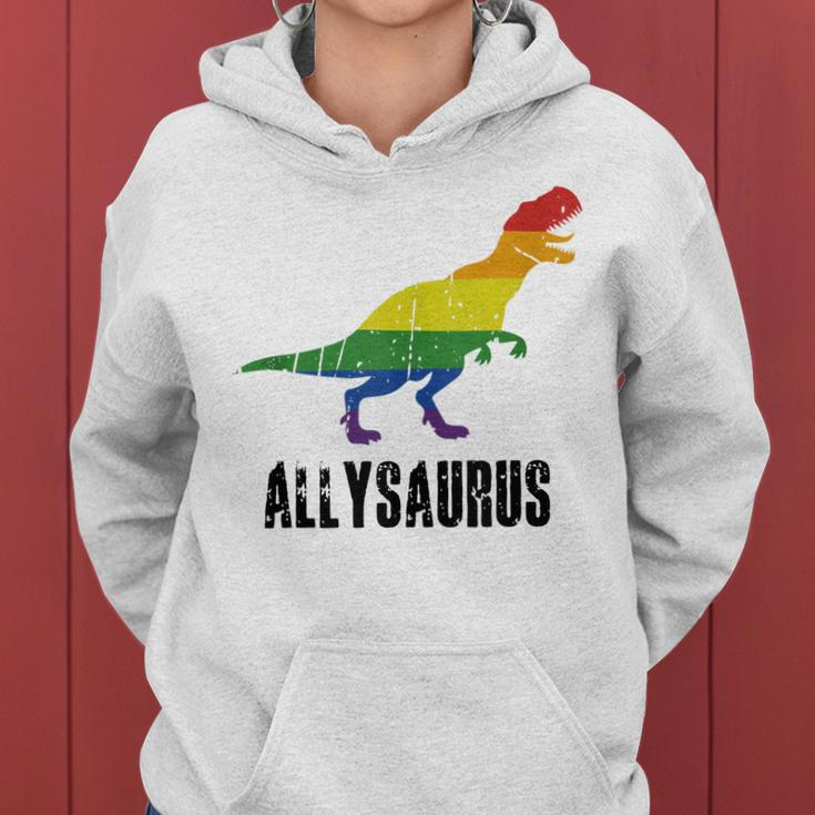 Allysaurus Ally Pride Gay Pride Lgbt Allysaurus Women Hoodie