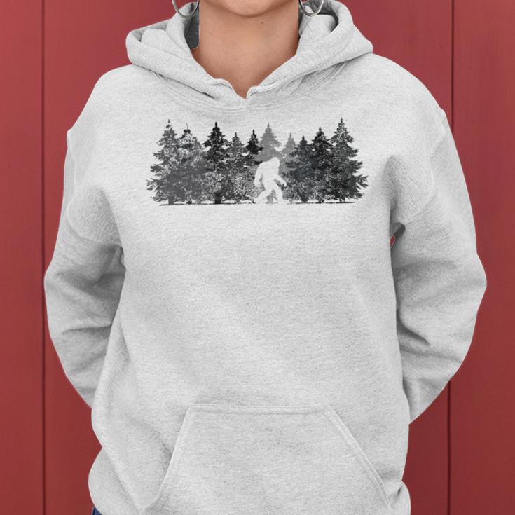 Bigfoot In The Forest Women Hoodie