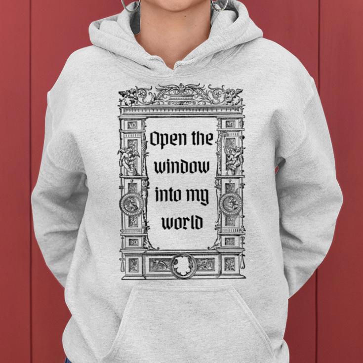 Black White Gothic Medieval Women Hoodie