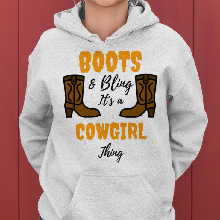 Boots Bling Its A Cowgirl Thing Women Hoodie