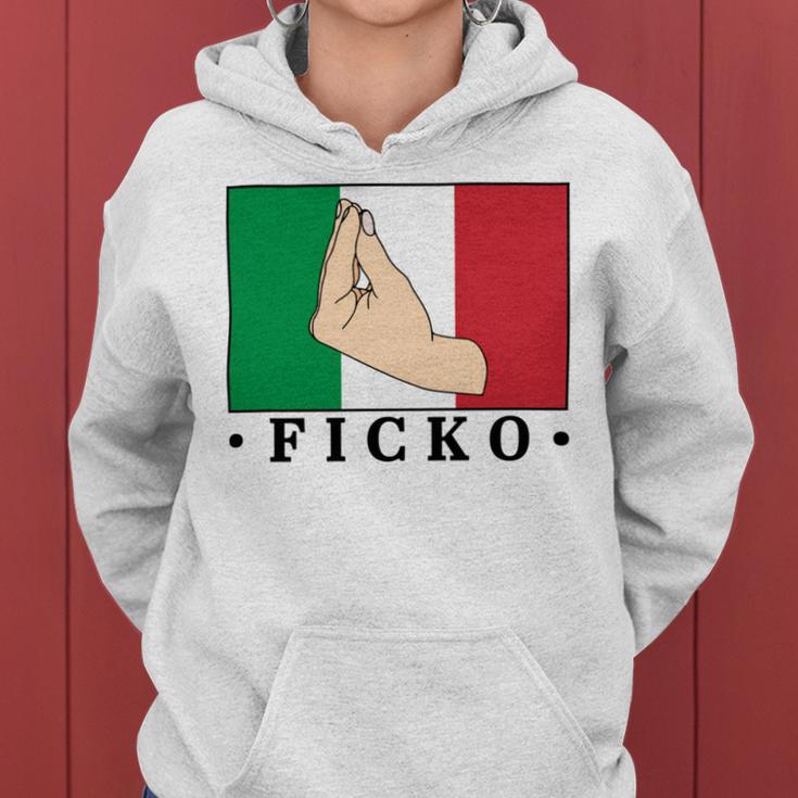 Ficko Italian Hand Sign Women Hoodie