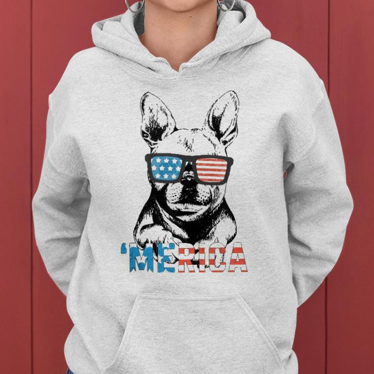 Funny Frenchie Merica Gift Boys Girls Dog Lover 4Th July Women Hoodie