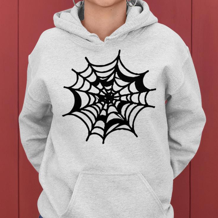 Halloween Spider Web Pattern Women Hoodie