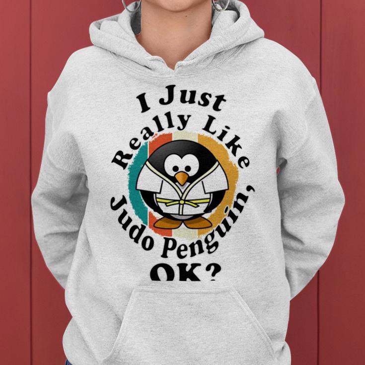 I Really Like Judo Penguin Ok Women Hoodie