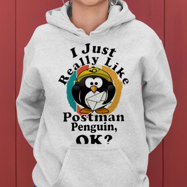 I Really Like Postman Penguin Ok Women Hoodie