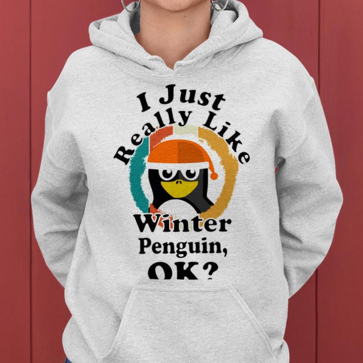 I Really Like Winter Penguin Ok Women Hoodie