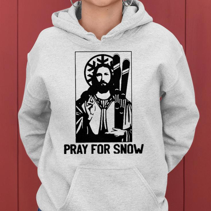 Jesus Christmas Pray For Snow Women Hoodie