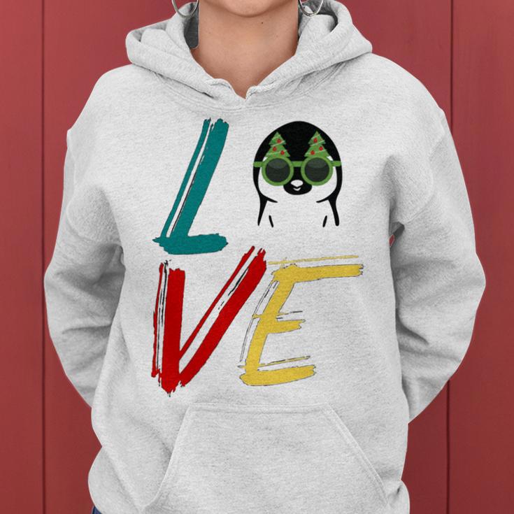 Love The Xmas Penguin Women Hoodie