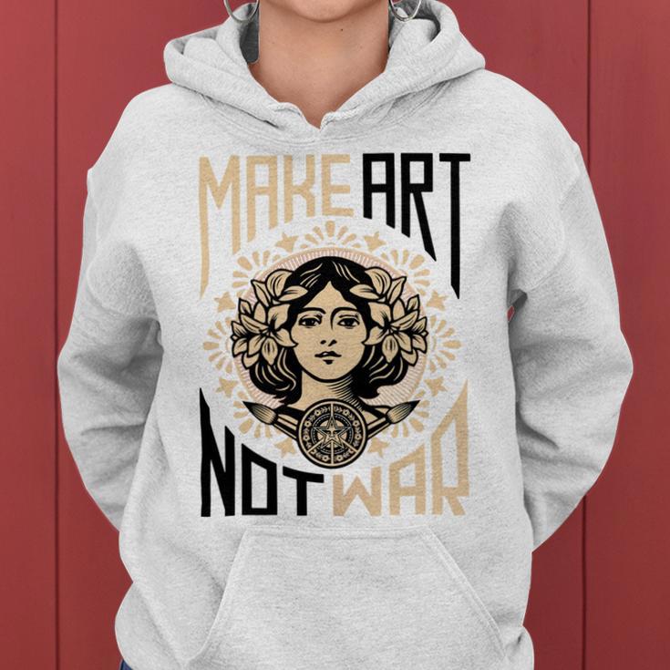 Make Art Not War Symbol Women Hoodie