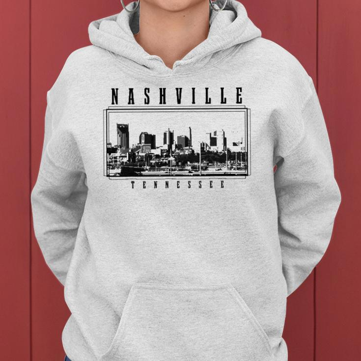 Nashville Tennessee Vintage Skyline Country Music City Women Hoodie