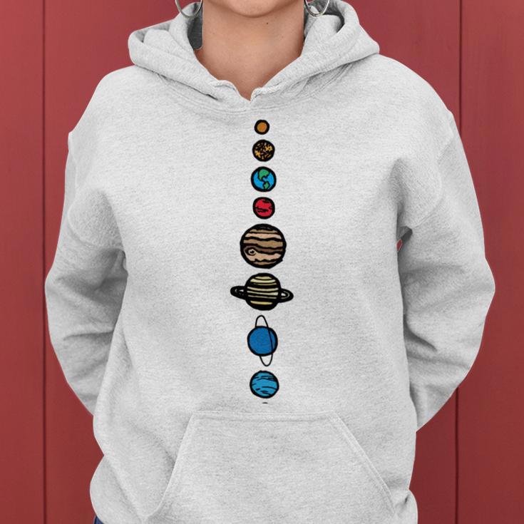 Planets Colour Women Hoodie