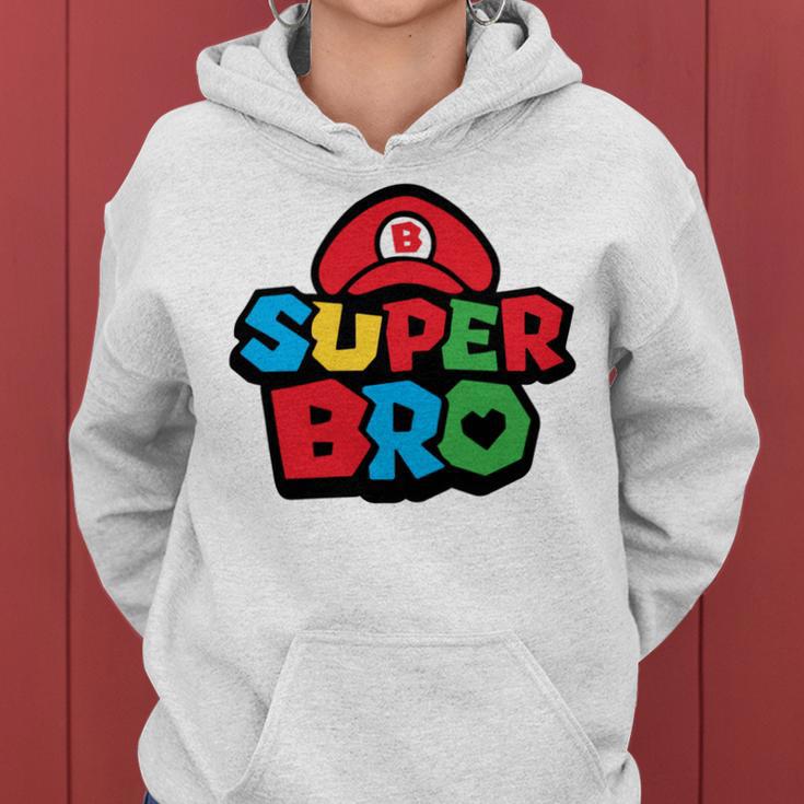 Super Bro Funny Brother Video Gaming Lover Gift Birthday Holiday By Mesa Cute Women Hoodie