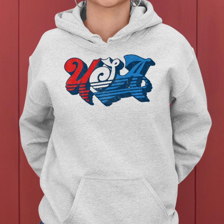 Vintage Usa Independence Day 4Th Of July Summer Typography Women Hoodie