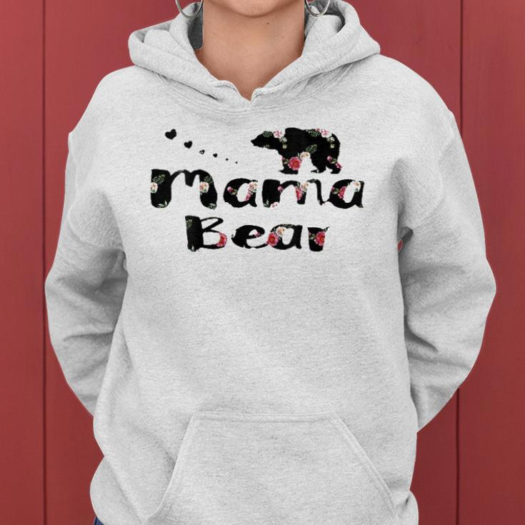 Womens Mama Bear Mom Life - Floral Heart Top Gift Boho Outfit Women Hoodie
