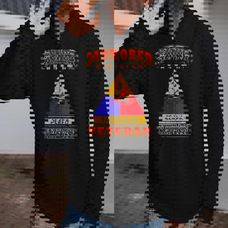 3Rd Armored Division Spearhead Veteran Zip Up Hoodie