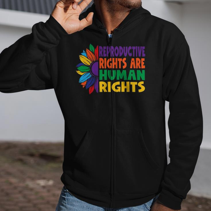 Womens Rights Pro Choice Reproductive Rights Human Rights Zip Up Hoodie
