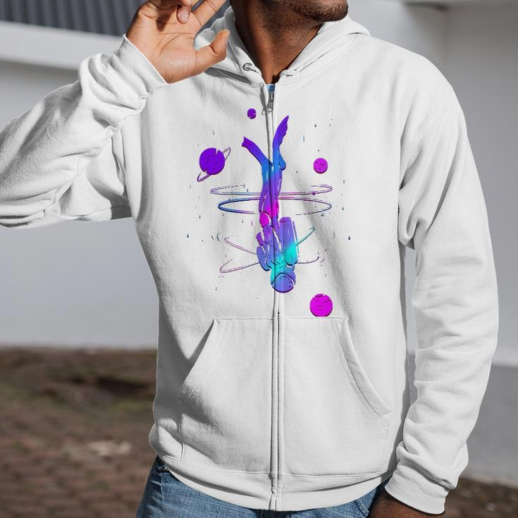 Astronaut Diver Gift For Scuba Diving And Space Fans Zip Up Hoodie