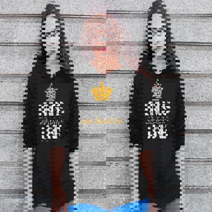 June King Birthday - June Birthday Gift For King Zip Up Hoodie