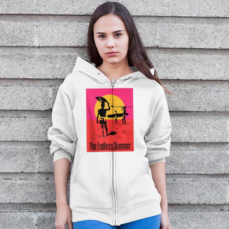 The Endless Summer Classic Surf Lovers Gift Movie Poster Zip Zip Up Hoodie