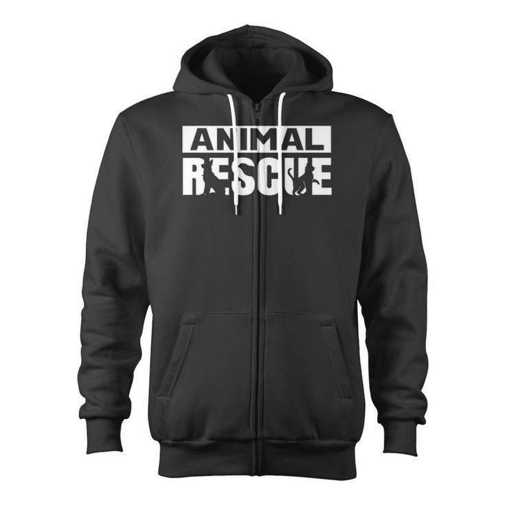 Animal Rescue Saving Rescuer Save Animals Zip Up Hoodie