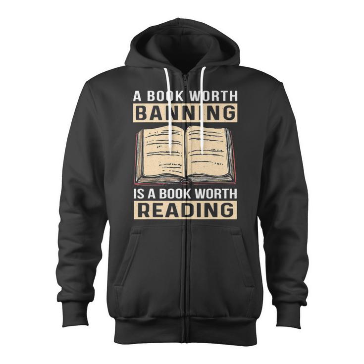 Vintage Censorship Book Reading Nerd I Read Banned Books Zip Up Hoodie