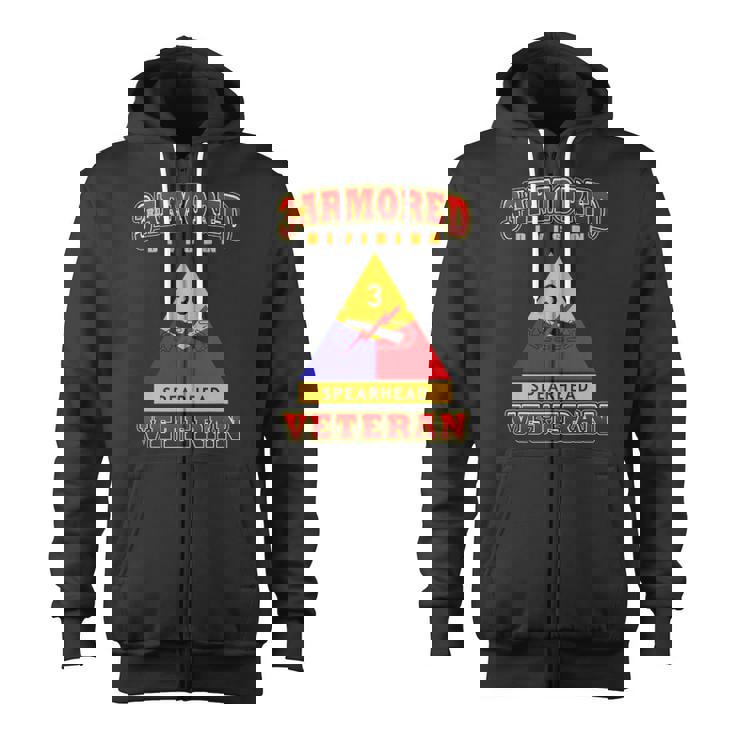 3Rd Armored Division Spearhead Veteran Zip Up Hoodie