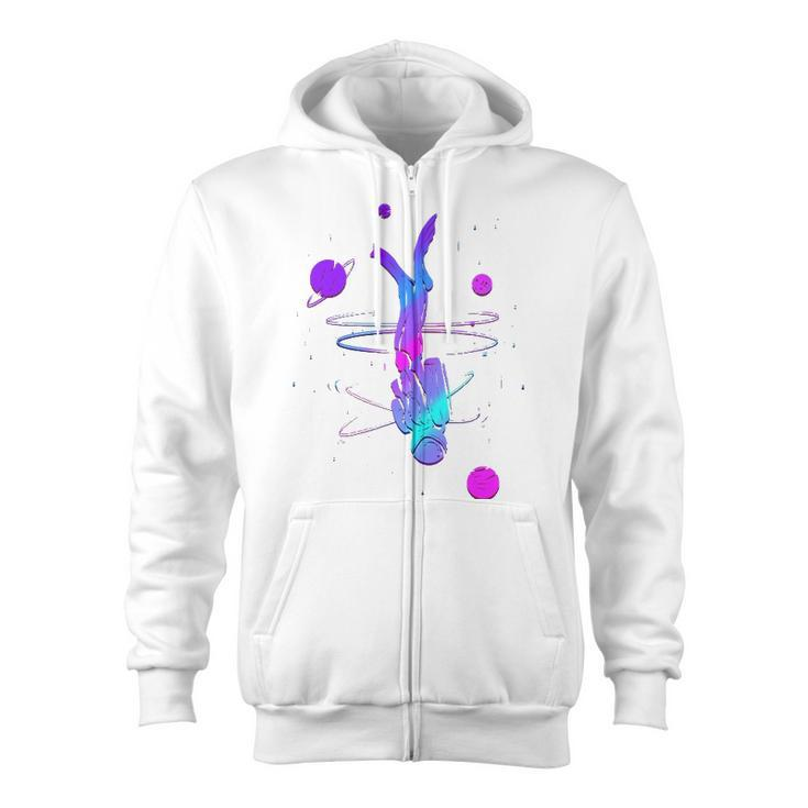 Astronaut Diver Gift For Scuba Diving And Space Fans Zip Up Hoodie