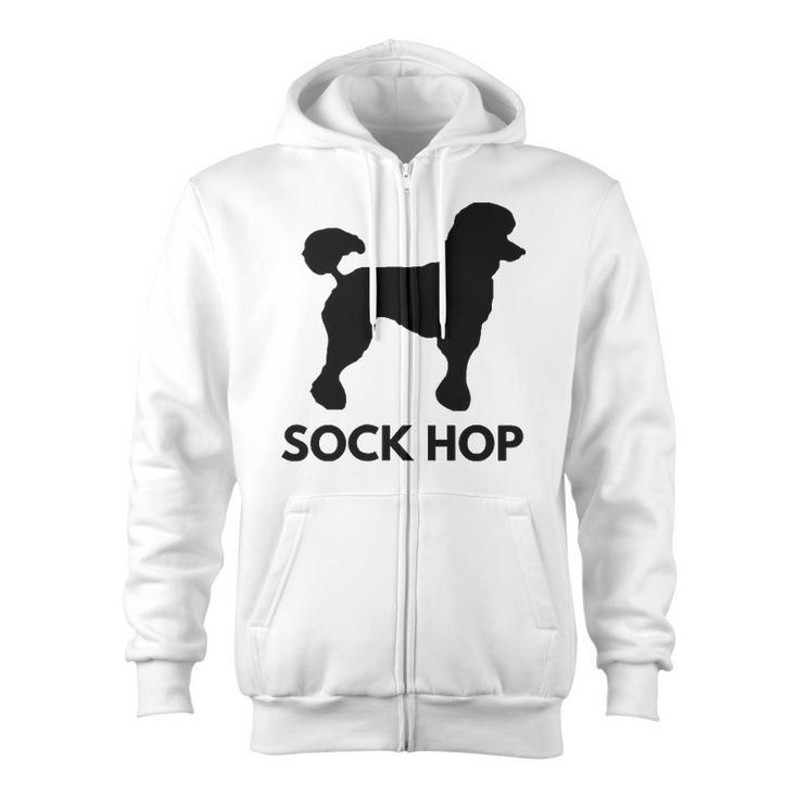 Sock Hop 50S Costume  Big Poodle 1950S Party Zip Up Hoodie
