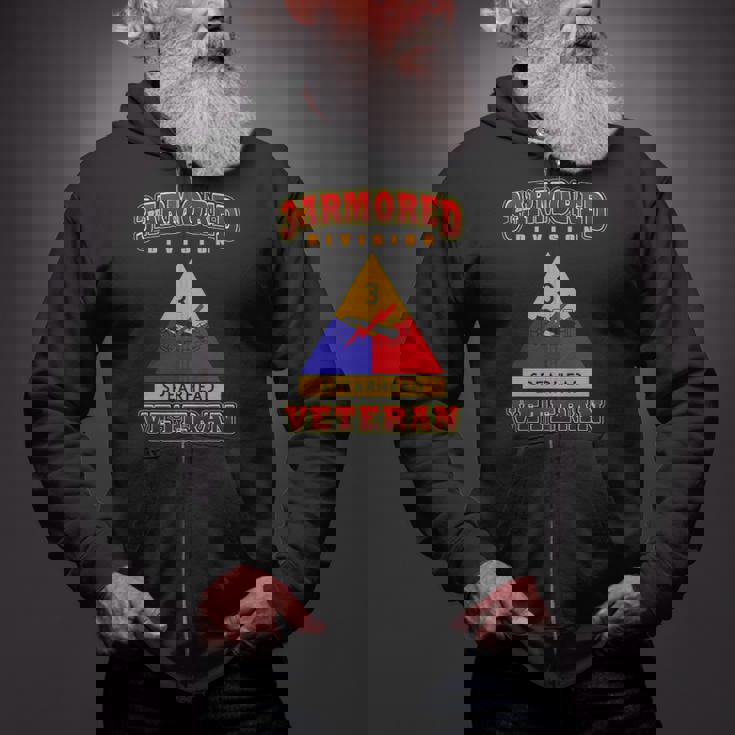 3Rd Armored Division Spearhead Veteran Zip Up Hoodie