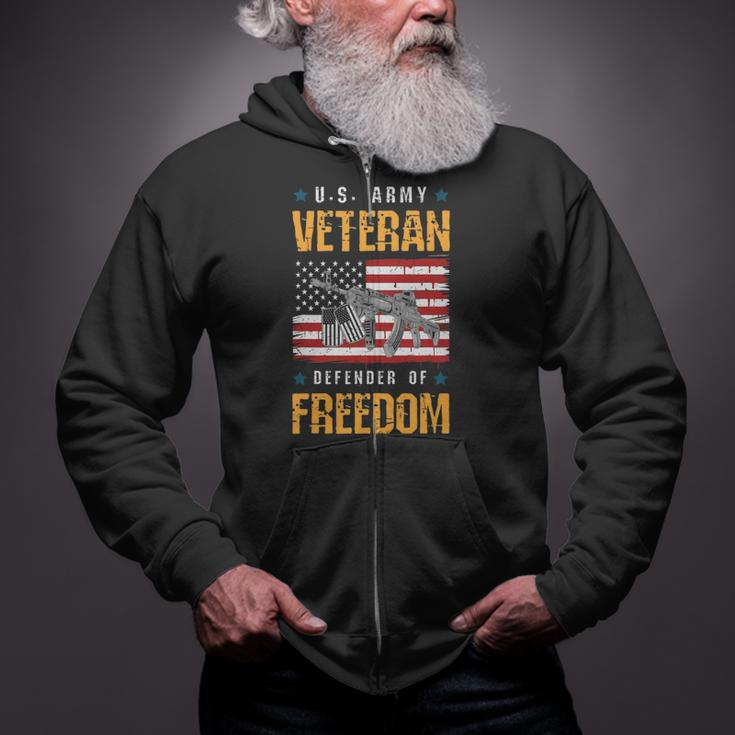 Us Veteran Defender Of Freedom Veterans Day Zip Up Hoodie