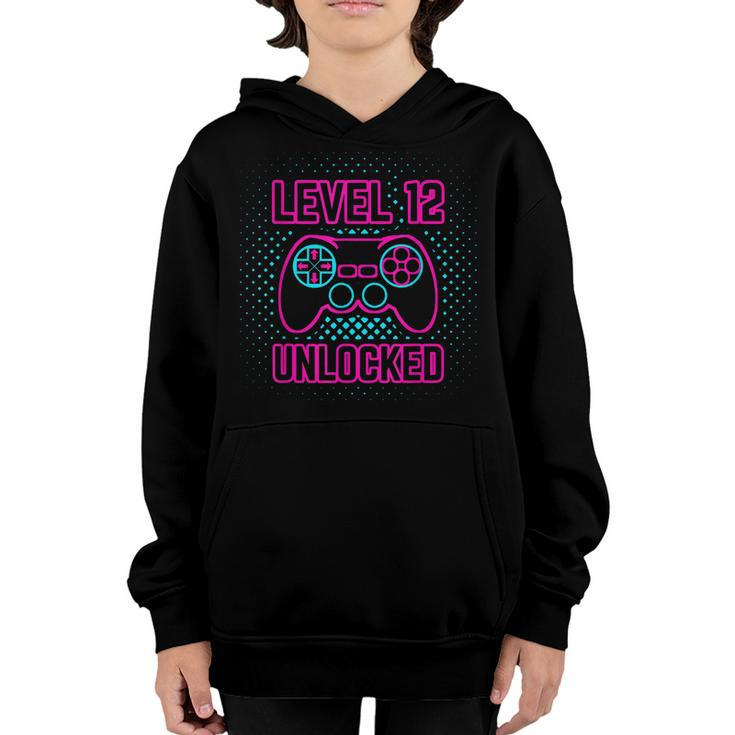 12 Year Old 12Th Video Gamer Gaming Birthday Party Boys Girl  Youth Hoodie