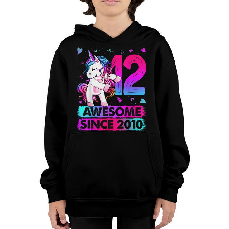 12 Year Old Unicorn Flossing 12Th Birthday Unicorn Party  Youth Hoodie