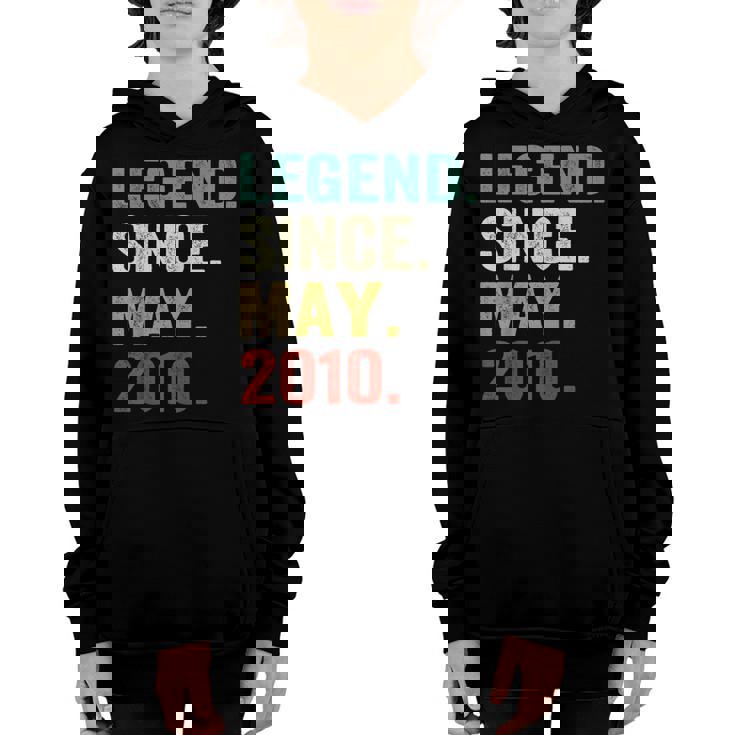 12 Years Old Legend Since May 2010 12Th Birthday Gifts  Youth Hoodie