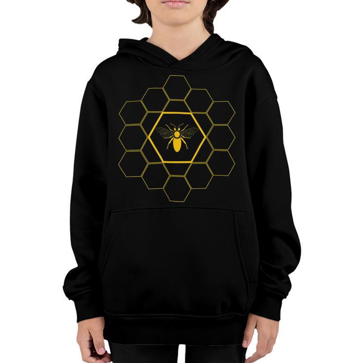 Bee Bee Bee Honeycomb Beekeeper Beekeeping Gift Youth Hoodie