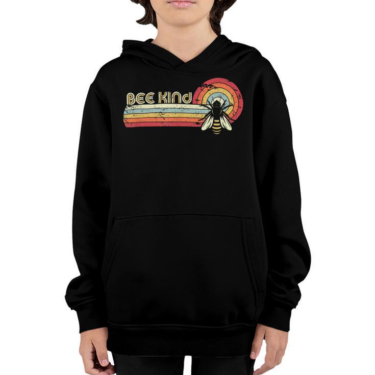 Bee Bee Bee Kind Retro Style Bees Youth Hoodie