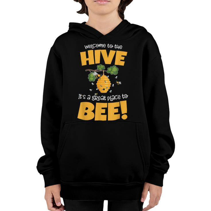 Bee Bee Bee Theme Back To School For Teachers Welcome To The Hive Youth Hoodie