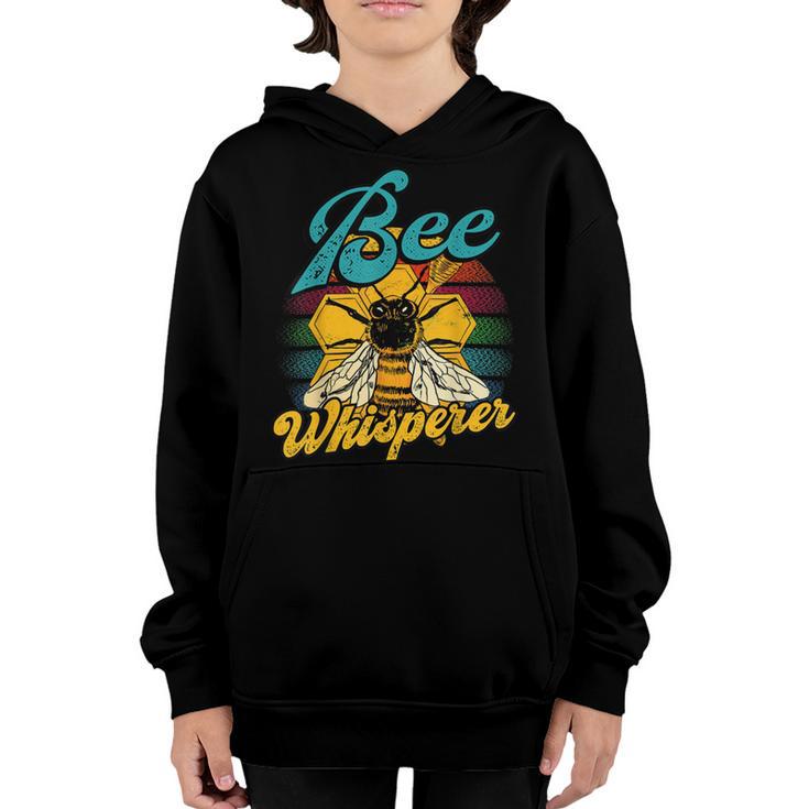 Bee Bee Bee Whisperer Vintage Retro Style Honeybee Hives Youth Hoodie