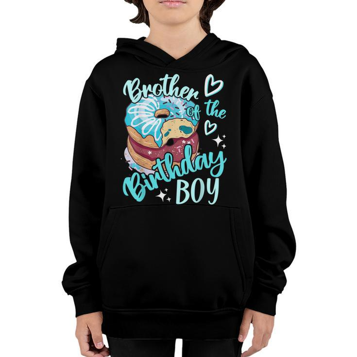 Brother Of The Birthday Boys Donut Birthday Party Family  Youth Hoodie