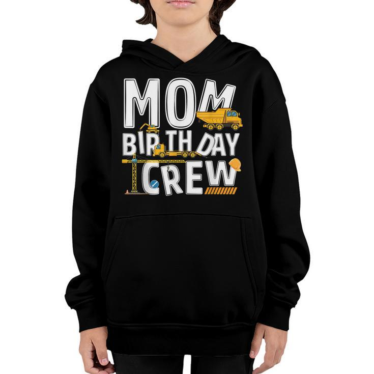 Construction Mom Birthday Crew Party Worker Mom  Youth Hoodie